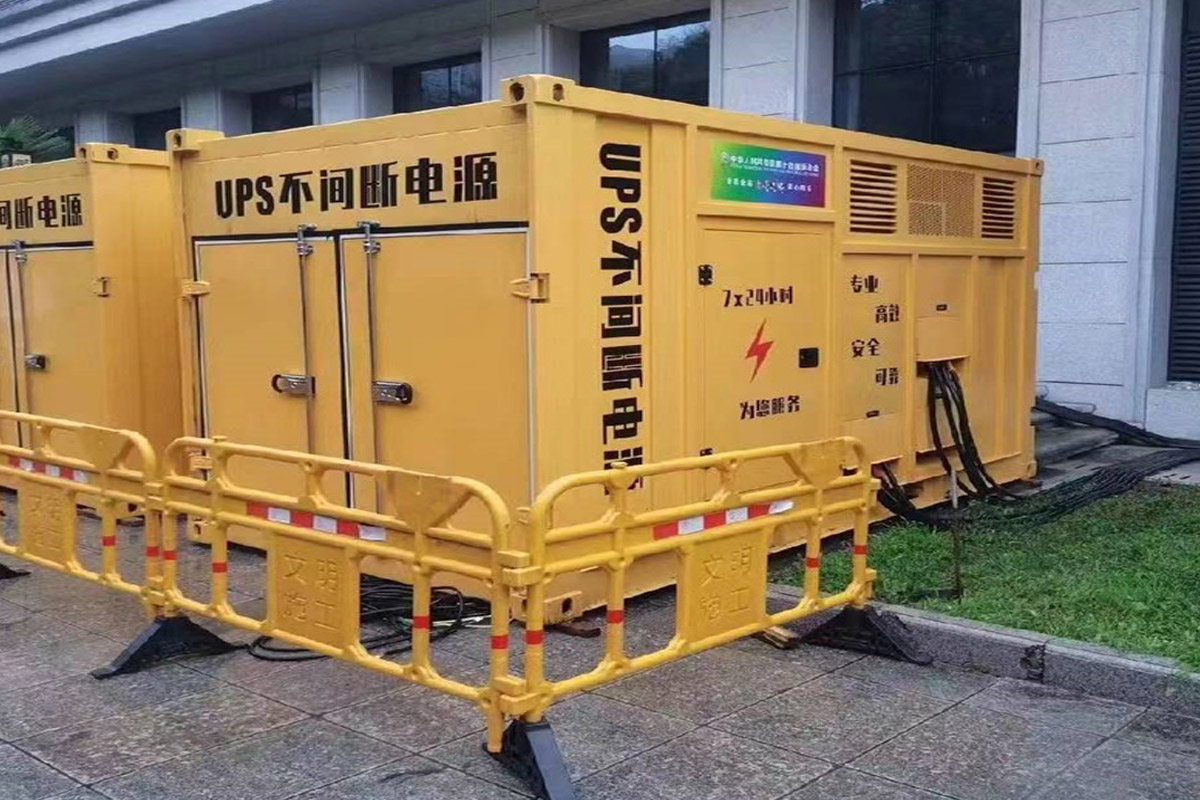 辽中发电机租赁施工现场