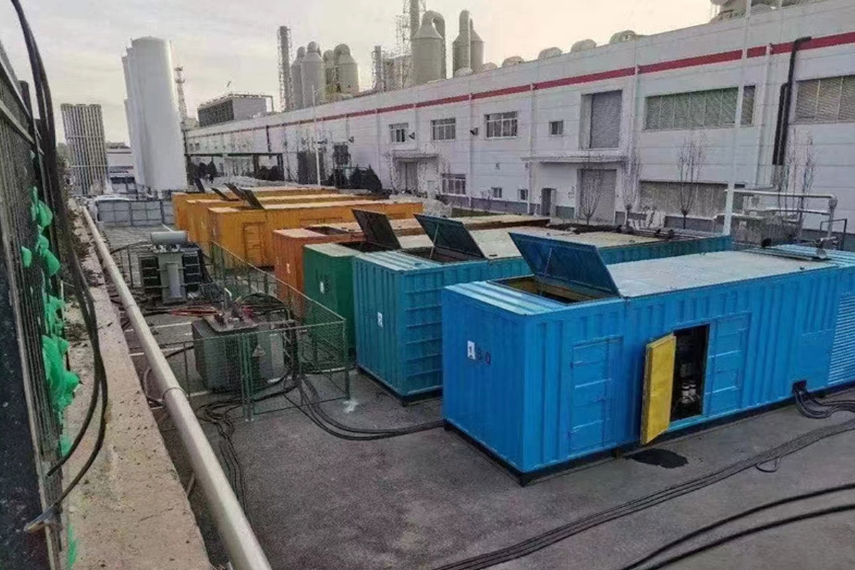 辽中发电机租赁施工现场