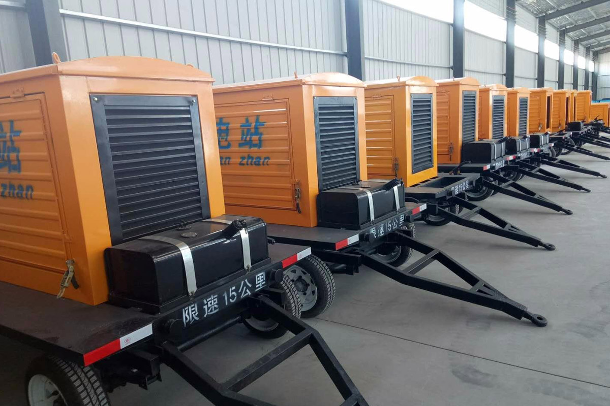 辽中发电机租赁施工现场